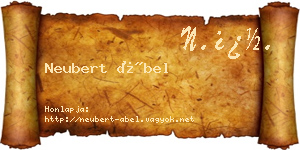 Neubert Ábel névjegykártya